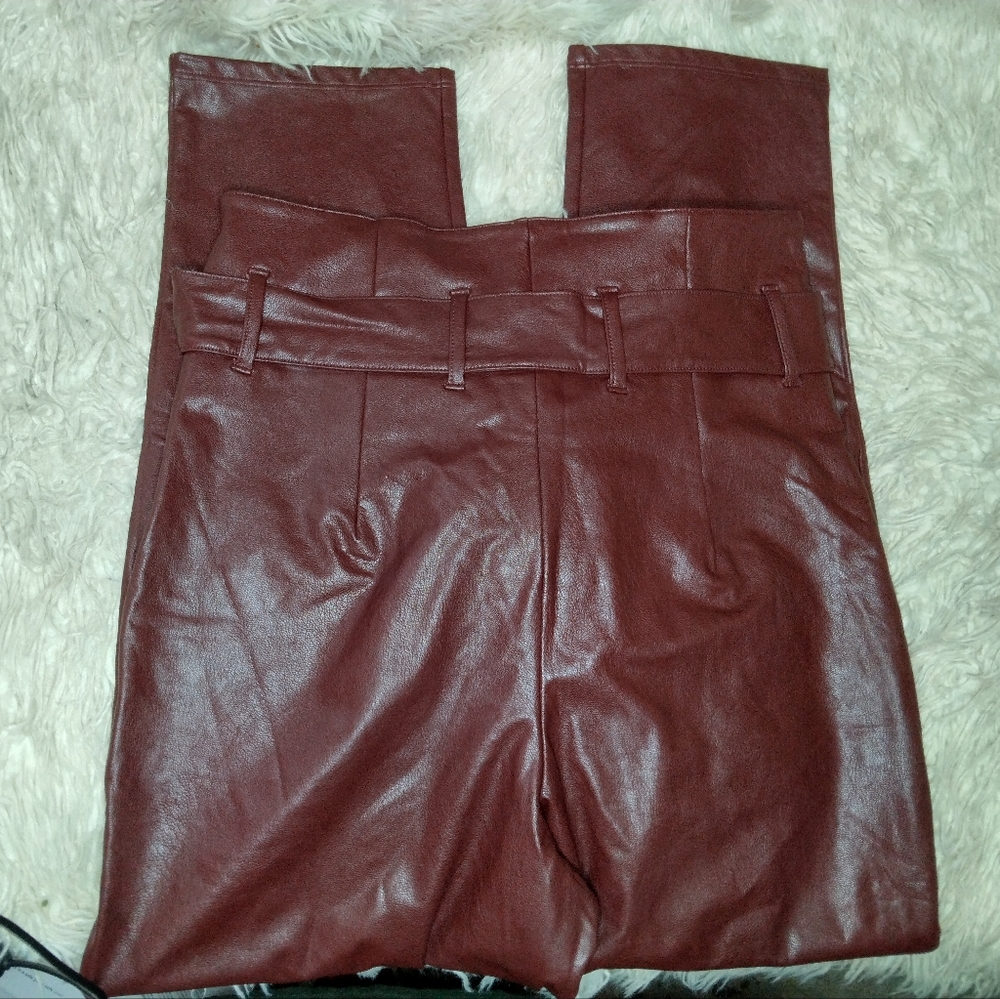New Commando Faux Leather Paperbag Pants Size S - Picture 11 of 13